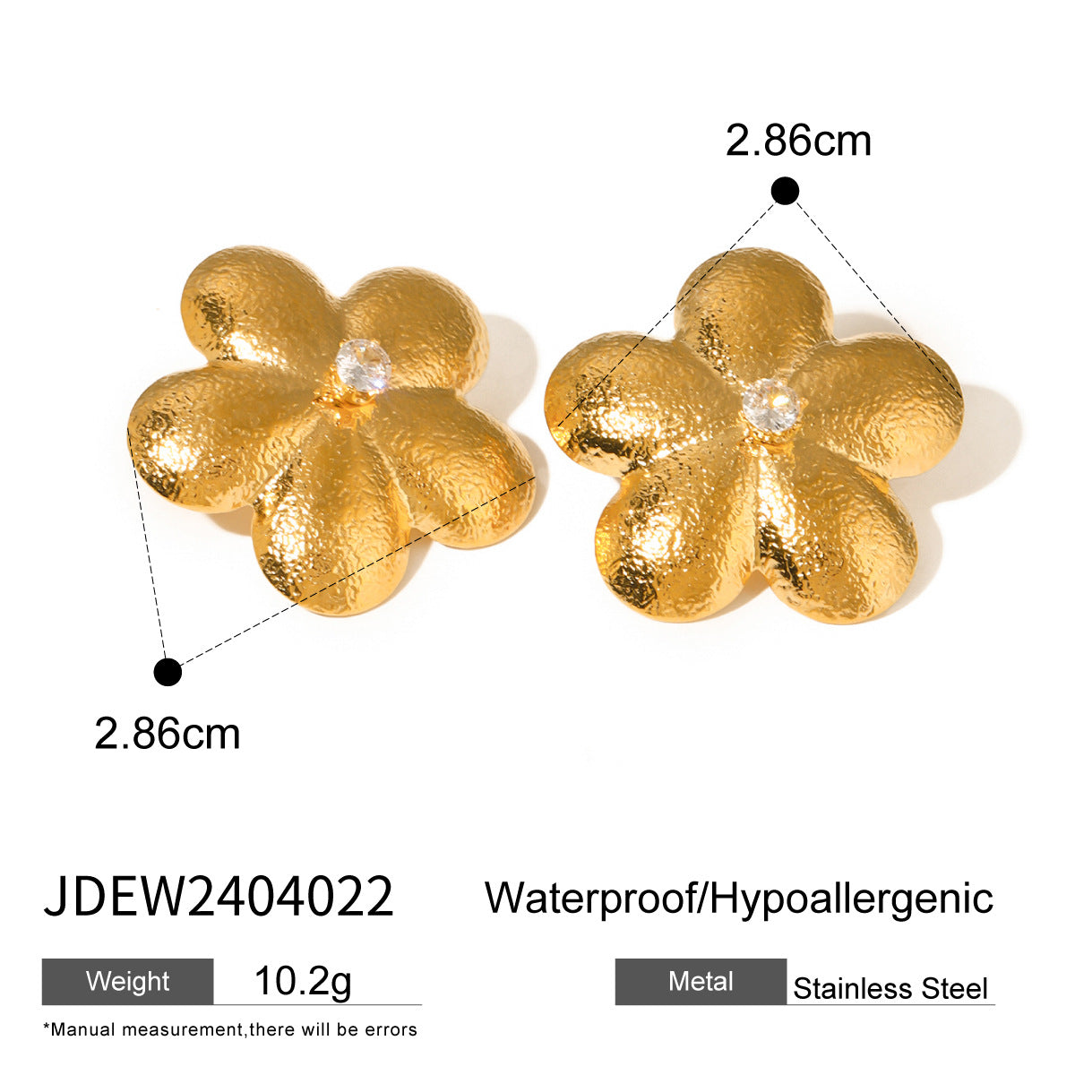 Flora Gold Petal Earrings | Stainless Steel Geometric Floral