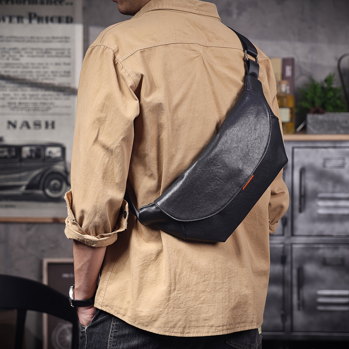 Mini PU Leather Crossbody & Messenger Bag for Men | Unisex