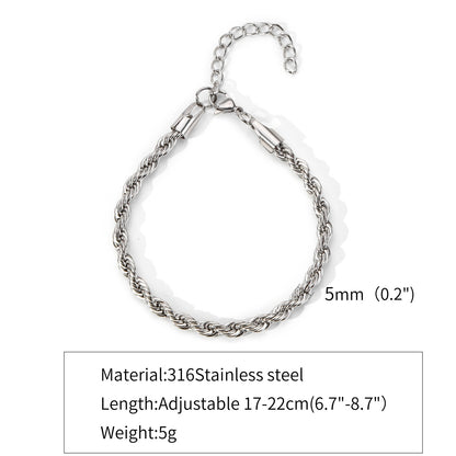 Stainless Steel 18K Cuban Chain Bracelet | Hemp Flower Design