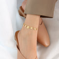 18K Titanium Steel Flower Anklet | European Style 20+5cm