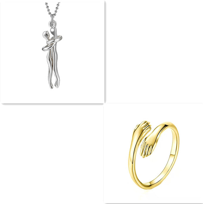 Love Hug Pendant Necklace | Unisex Collarbone Chain