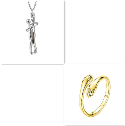Love Hug Pendant Necklace | Unisex Collarbone Chain