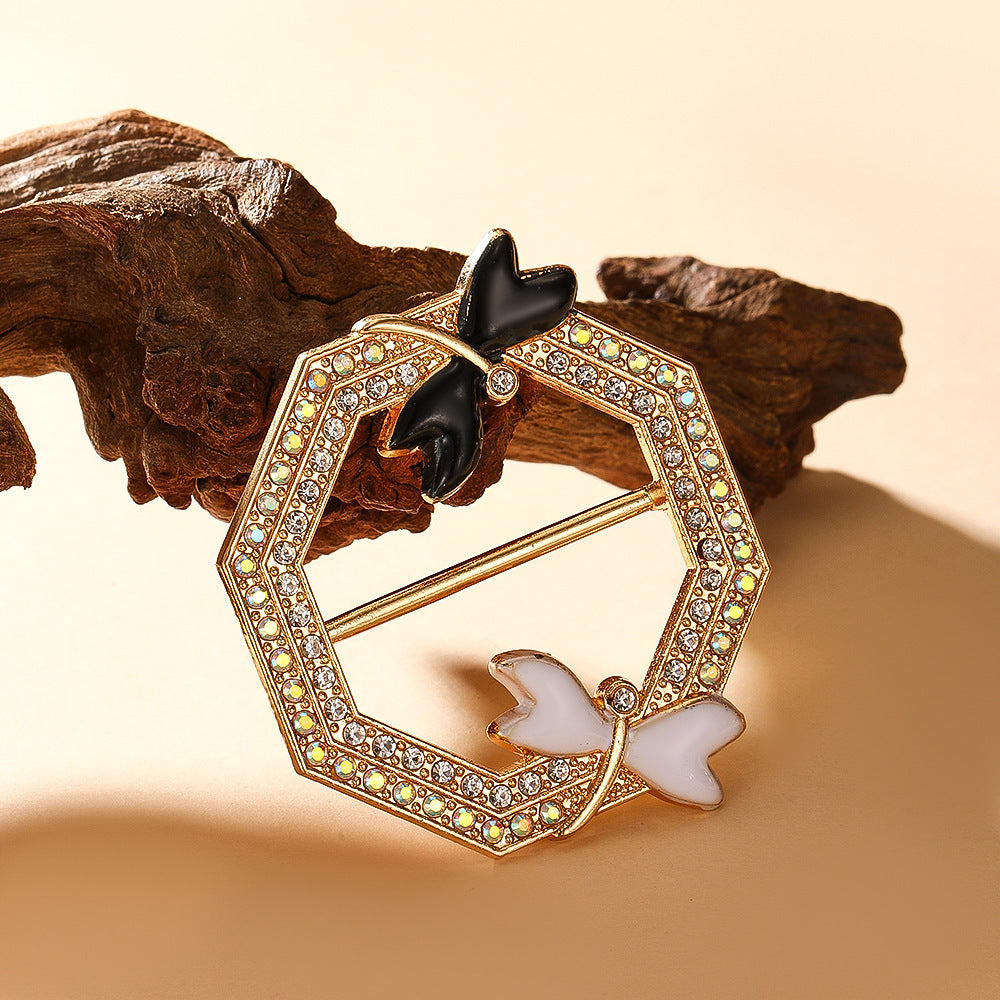 Butterfly Waist Clip Brooch | Alloy Diamond Korean Unisex