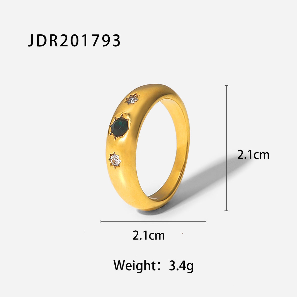 Retro Eight-Point Star Ring | Stainless Steel Women's Sizes 6–8