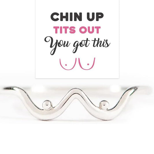 Inspirational Ring with Greeting Card | Gold Silver