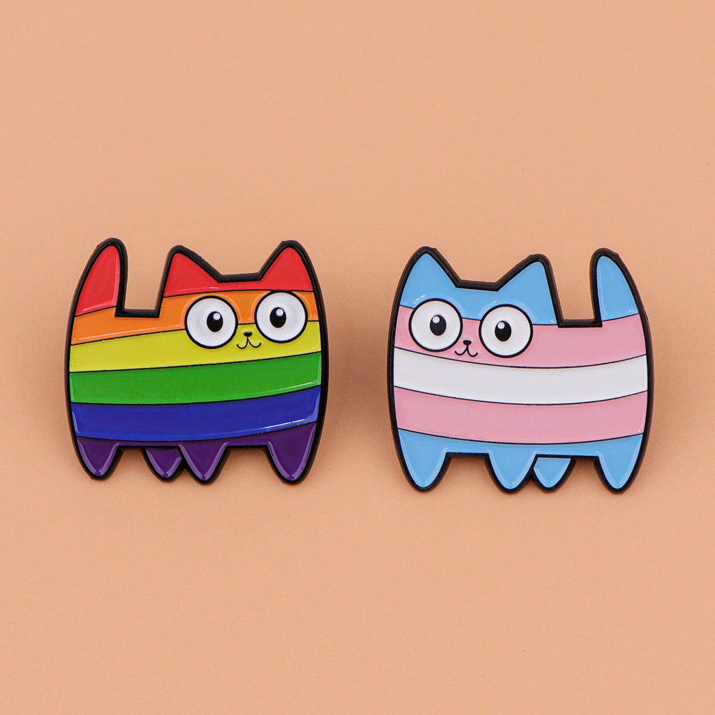 Cute Cartoon Cat Brooch | Zinc Alloy Unisex Memorial