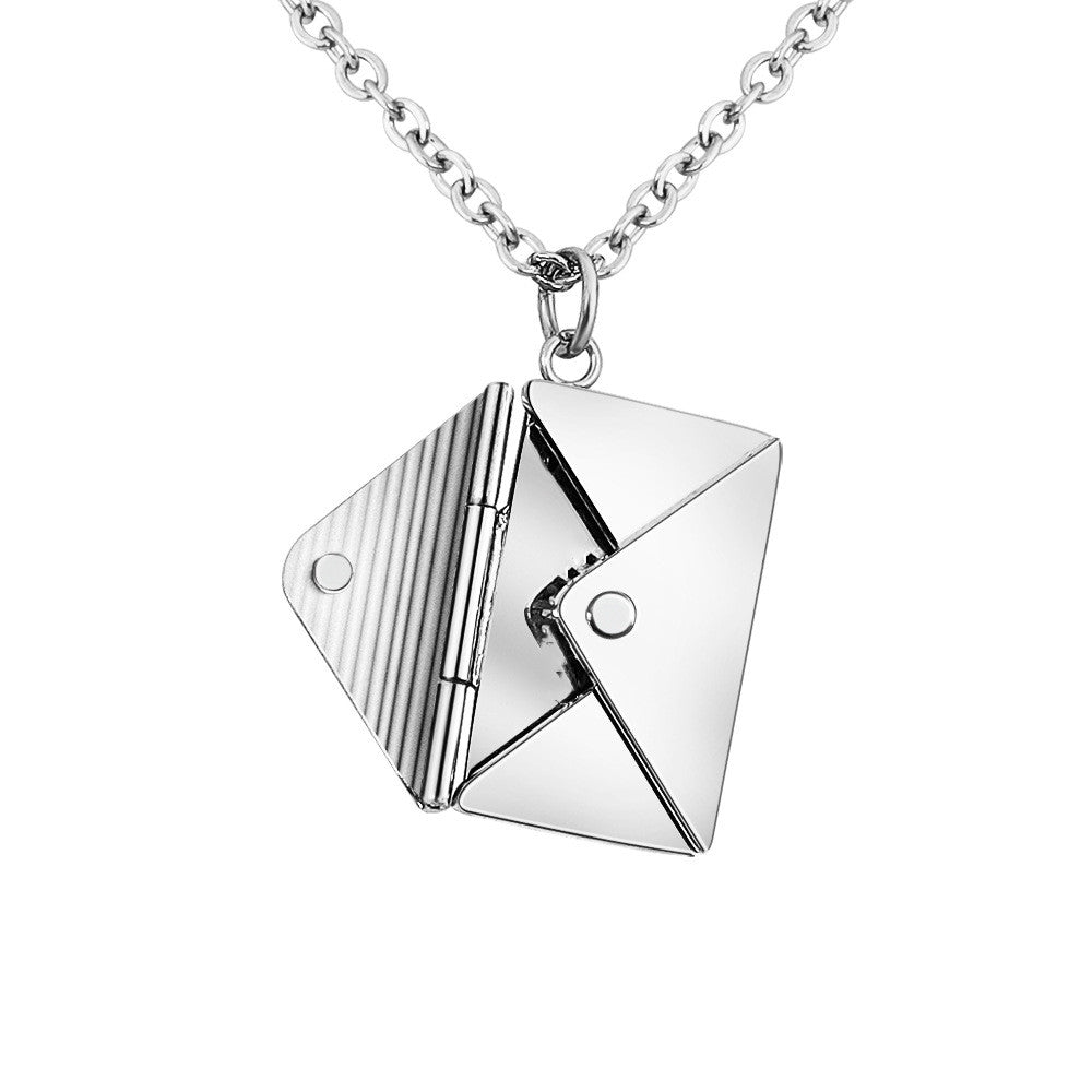 Envelope Love Letter Pendant Necklace for Women