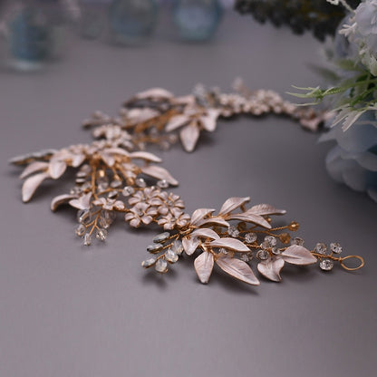 Crystal Diamond Hair Accessories | Alloy Korean Gold Electroplated