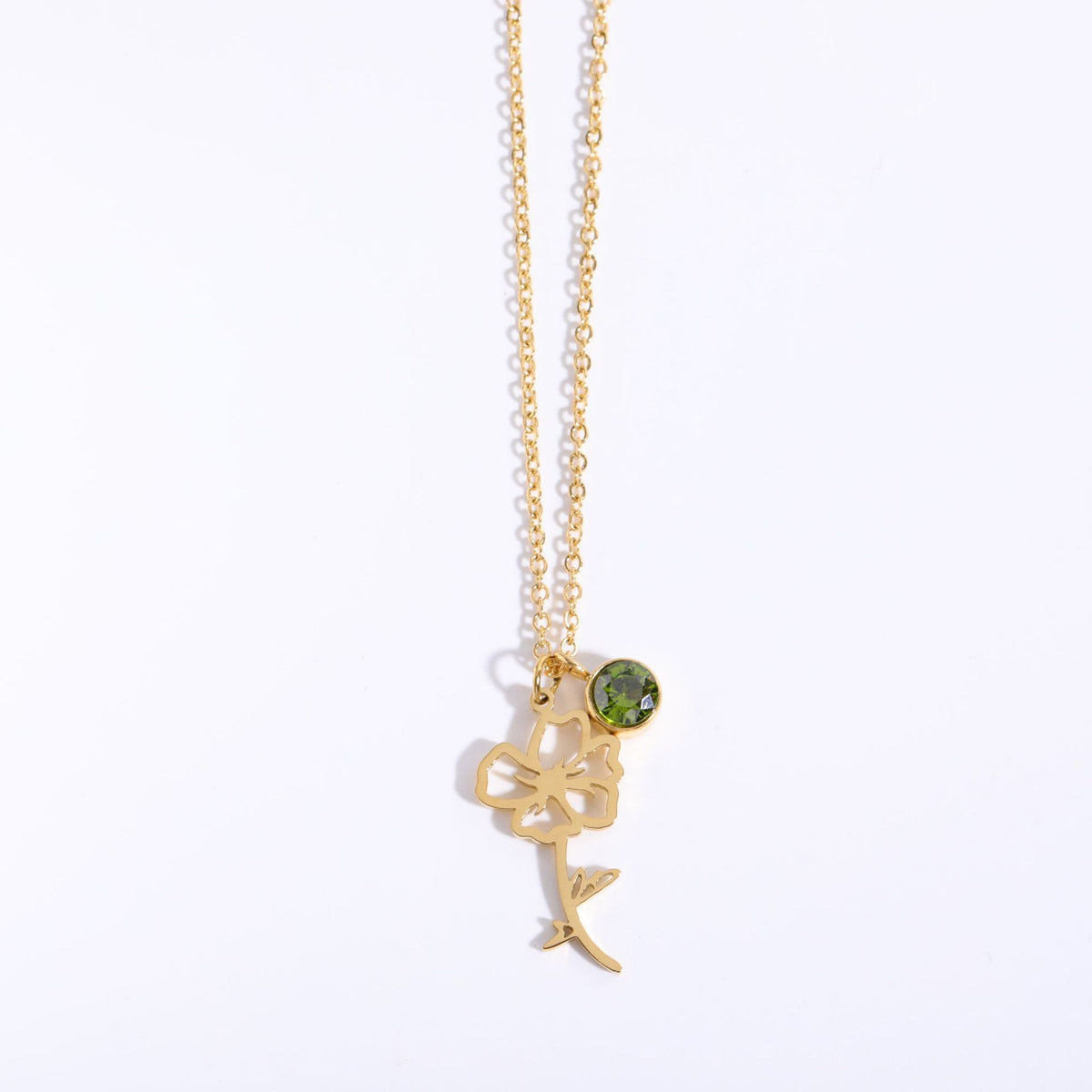Zircon Birth Flower Pendant Bracelet | Vintage Style