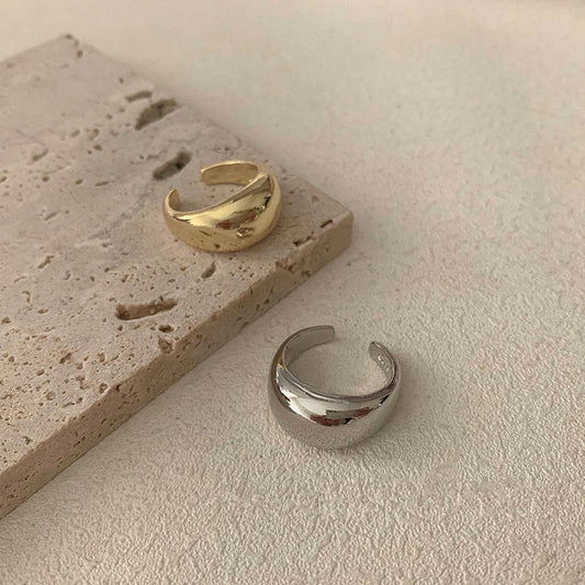 Vintage Chain Tail Ring | Copper Crown Design Adjustable Unisex
