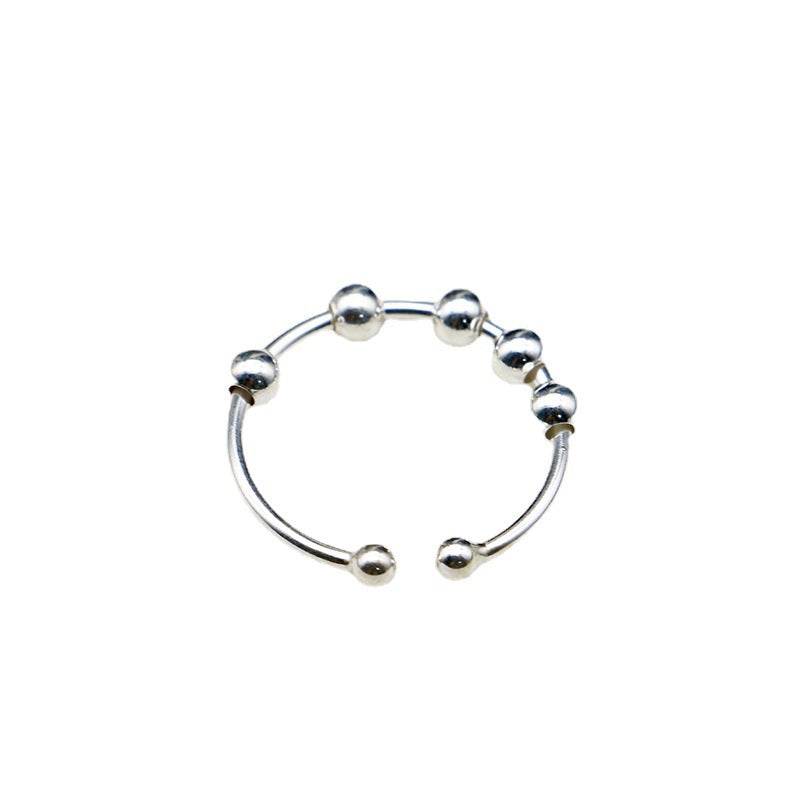 S925 Silver Rotatable Anti-Stress Ring | Adjustable Anxiety Ring
