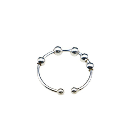 S925 Silver Rotatable Anti-Stress Ring | Adjustable Anxiety Ring