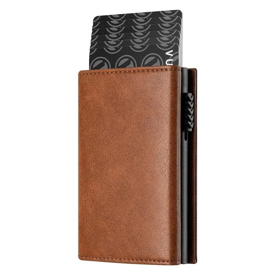 RFID Blocking Metal Pop-Up Card Holder Wallet