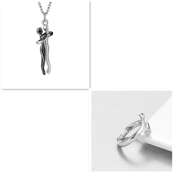 Love Hug Pendant Necklace | Unisex Collarbone Chain