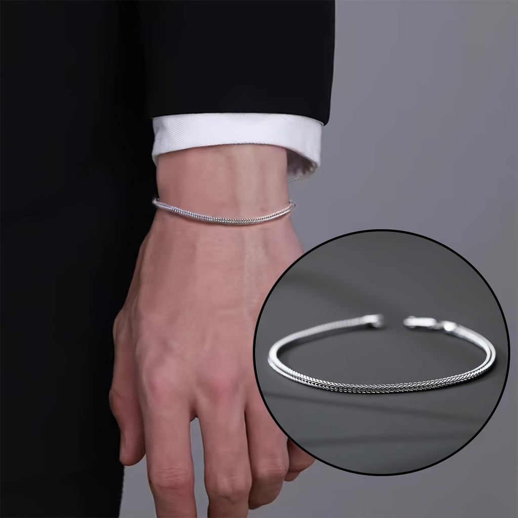 Fox Tail Stainless Steel Thin Bracelet for Men