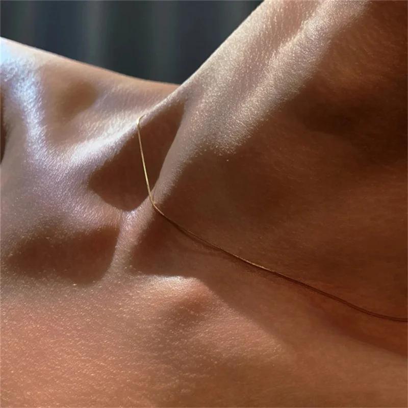 18K Gold Plated Snake Chain Necklace for Men