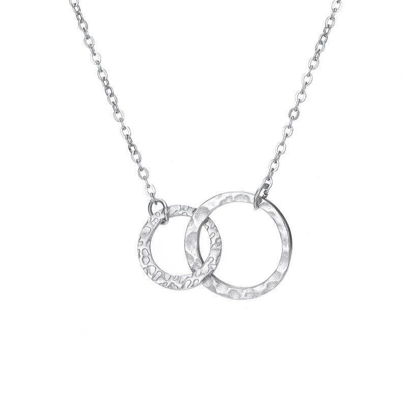 Gold Hoop Pendant Necklace for Women