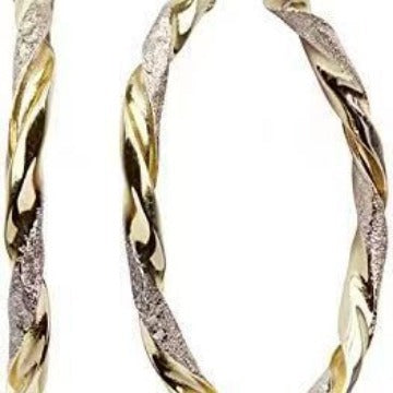 Simple Gold Metal Hoop Earrings | Alloy Personality Unisex
