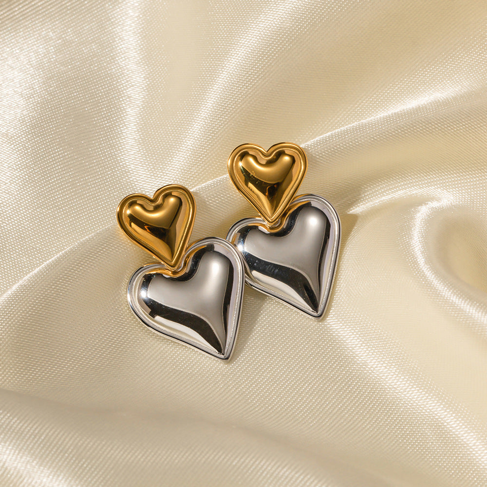 Zofia Heart Earrings | Stainless Steel INS Style Love Stud