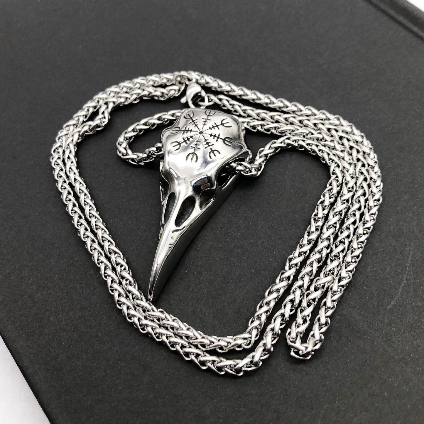 Viking Skull Eagle Pendant Necklace | Titanium Steel Gold Silver