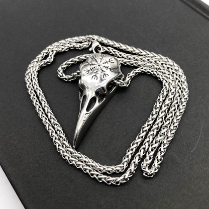 Viking Skull Eagle Pendant Necklace | Titanium Steel Gold Silver