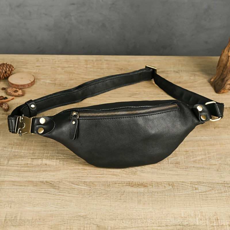 3-in-1 PU Leather Waist, Chest & Crossbody Bag for Men