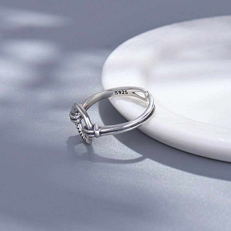 S925 Thai Silver Circle Ring | Adjustable Unisex Geometric