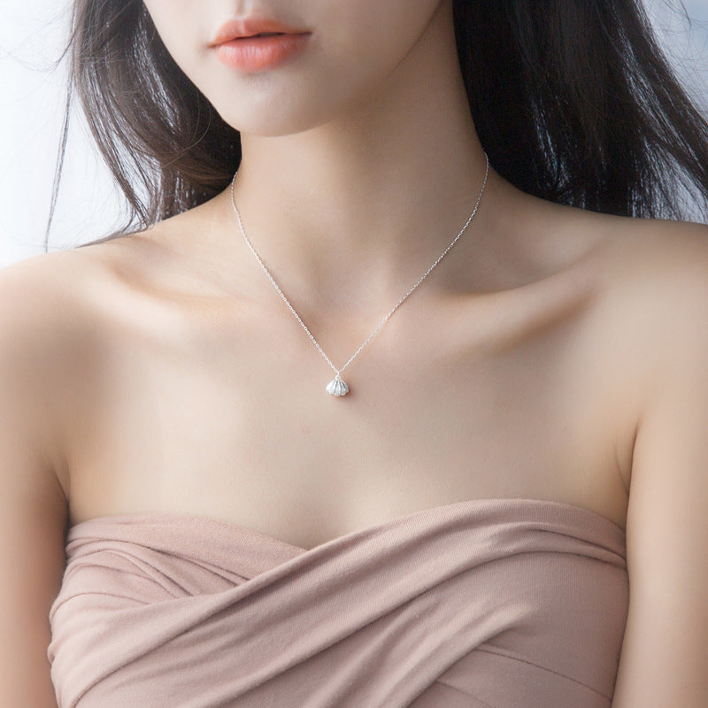 Personalised S925 Silver Shell Pendant Necklace for Women