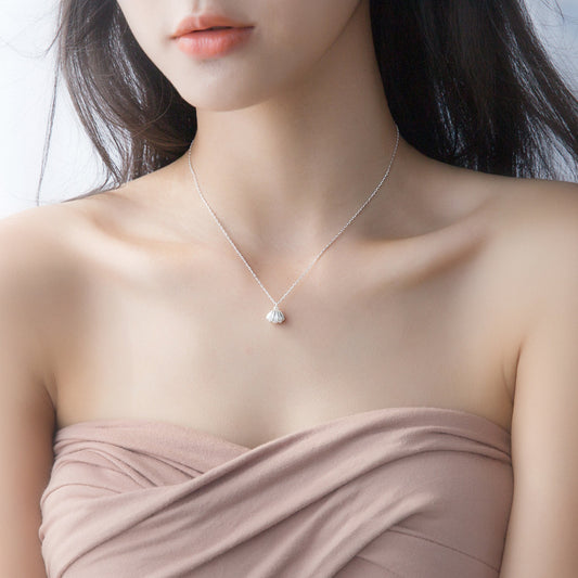 Personalised S925 Silver Shell Pendant Necklace for Women