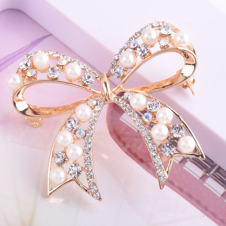 Bow Pearl Brooch | Alloy Graceful All-Match Fashion