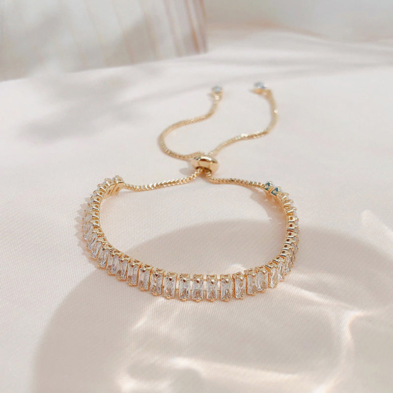 Adjustable Rhinestone Bracelet for Women | Shiny Fashion Design