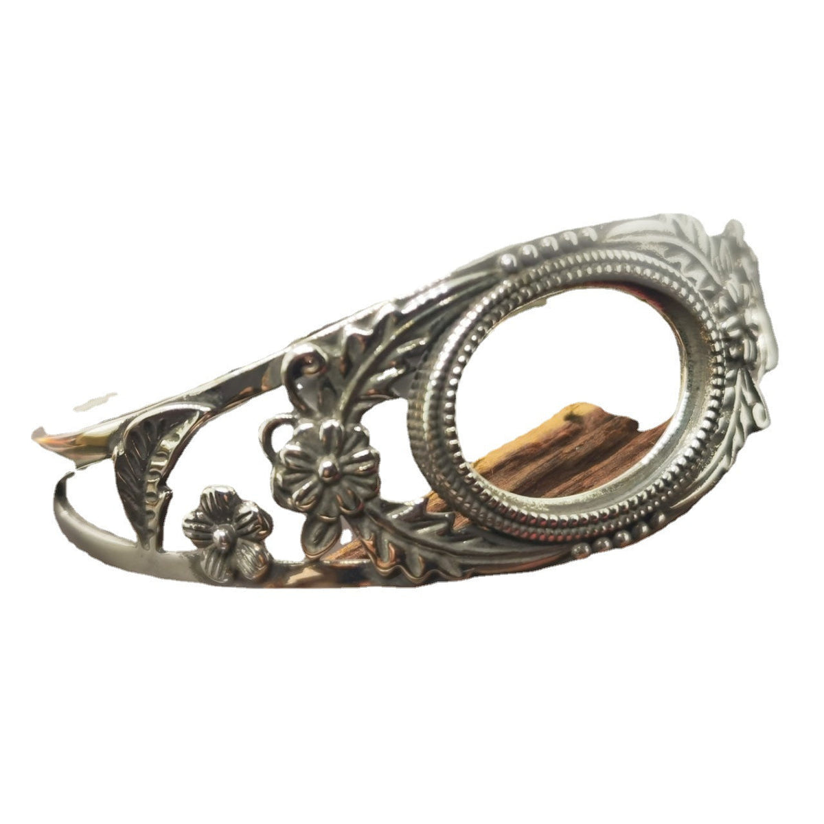 Retro Thai Silver Inlaid Beeswax Bracelet in Copper