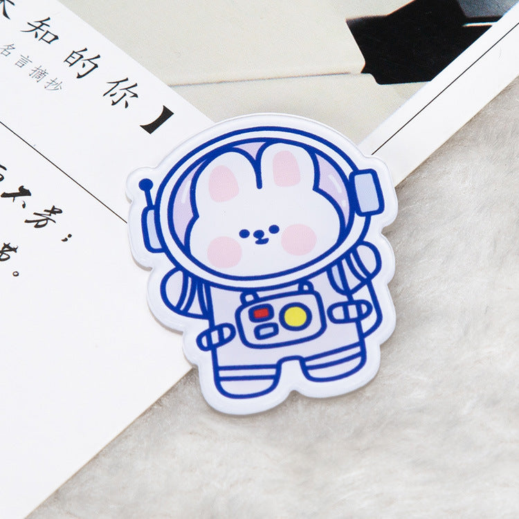 Cartoon Acrylic Astronaut Brooch | Spaceman Badge Bag Pendant