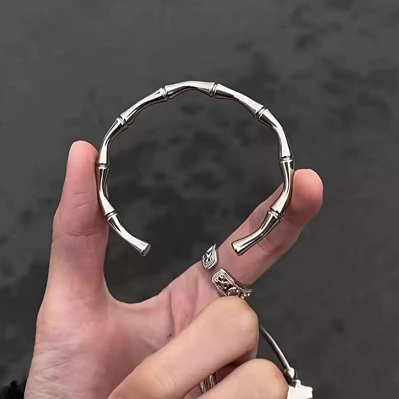 Bamboo Open Cuff Bracelet for Men & Women