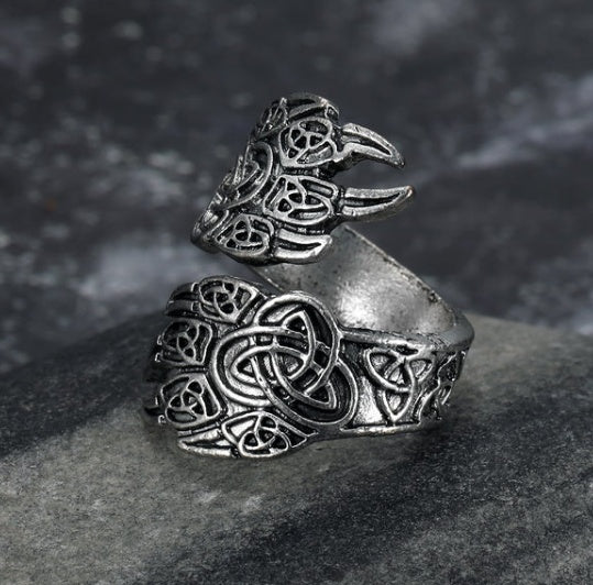 Bear Paw Adjustable Ring | Handcrafted Stainless Steel Unisex