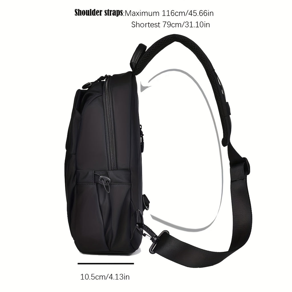 Outdoor Sports Cycling Hiking Mountain Fitness Bag Men's Chest Bag Multi-pocket High Quality Nylon Fabric Crossbody Bag Fashion Leisure Backpack