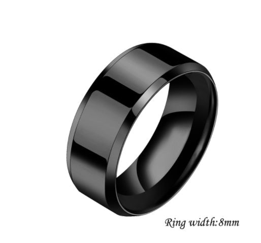 Niche Stainless Steel Couple Ring | Geometric Unisex Multi-Colour
