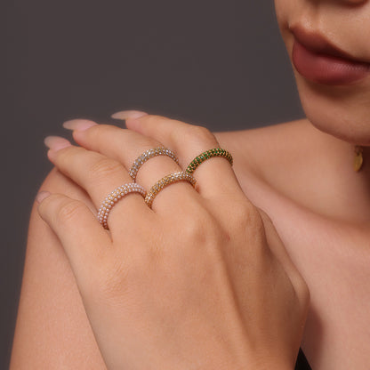 18K Gold Pearl Ring | PVD Titanium Steel Unisex