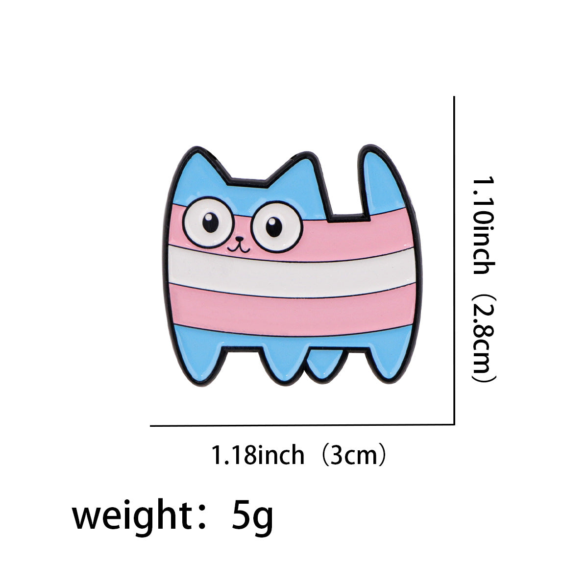 Cute Cartoon Cat Brooch | Zinc Alloy Unisex Memorial