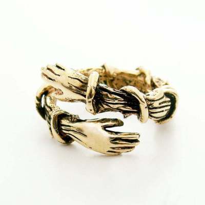Love Hands Embracing Ring for Women | Romantic Design