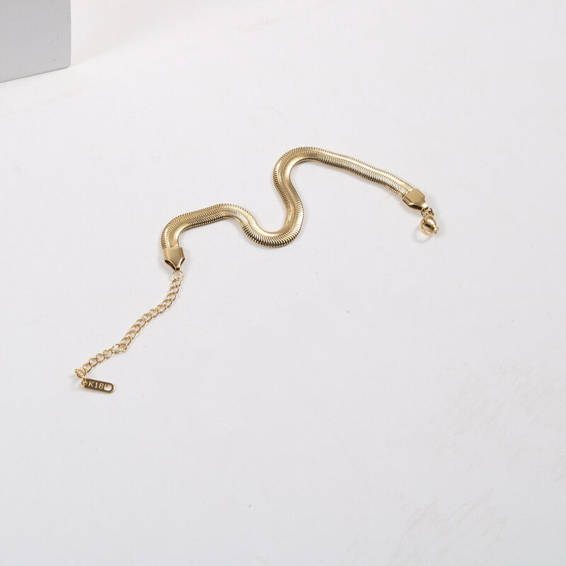 Snake Bone Chain Bracelet in Titanium Steel | 3mm and 6mm