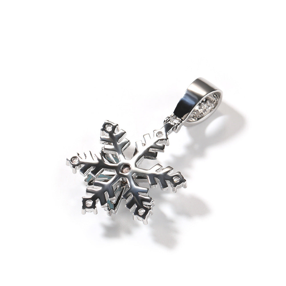 Spinning Snowflake Luminous Pendant Necklace
