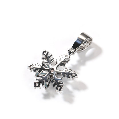 Spinning Snowflake Luminous Pendant Necklace