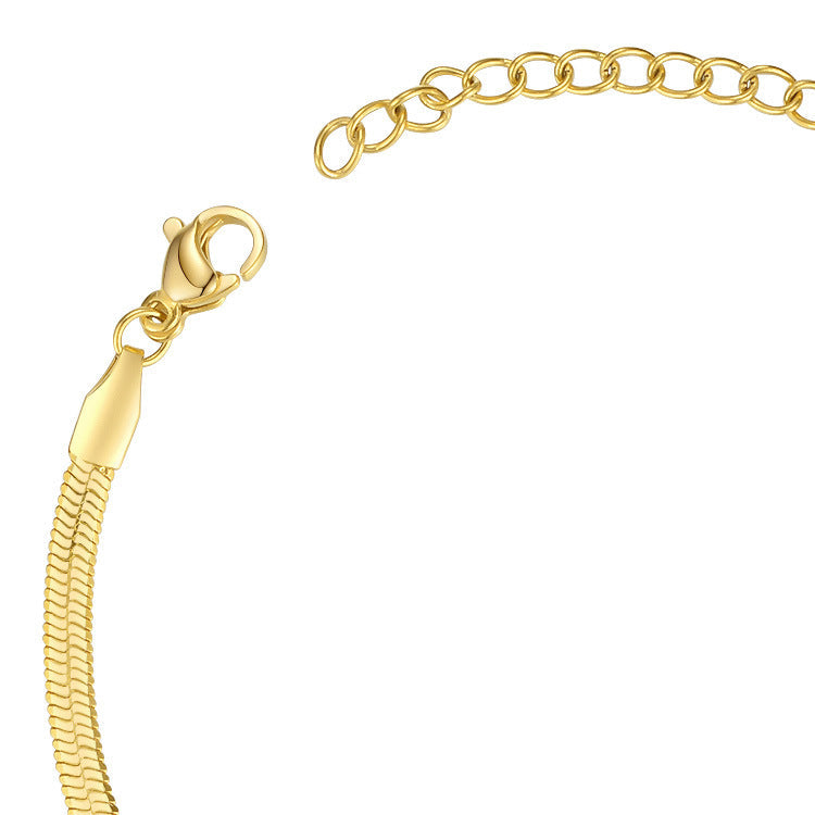 18K Gold Plated Titanium Steel Bracelet for Women