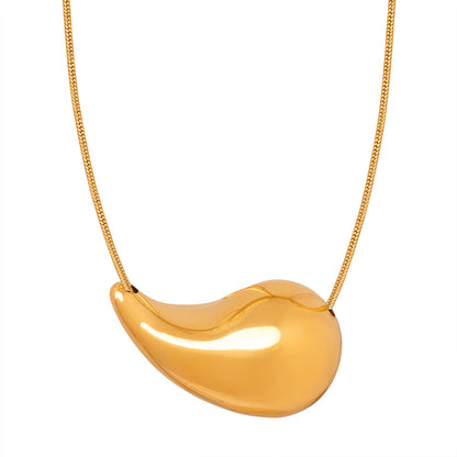 Geometric Droplet Pendant Necklace for Women