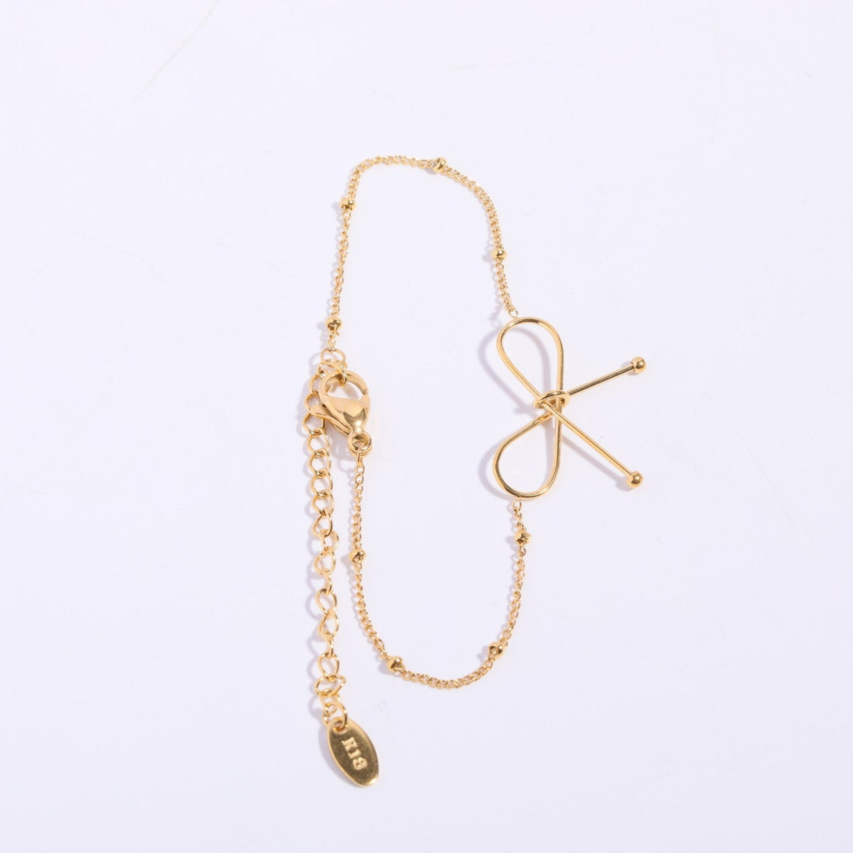 Bowknot Collarbone Necklace and Bracelet Set for Women