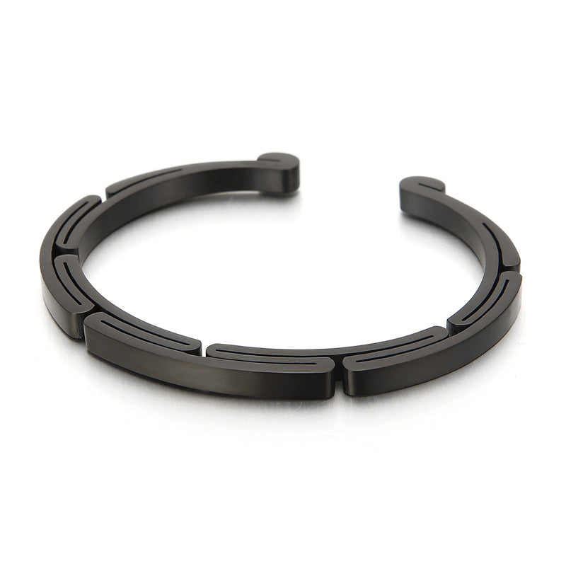 Men's Stainless Steel Geometric Bracelet | Korean Style