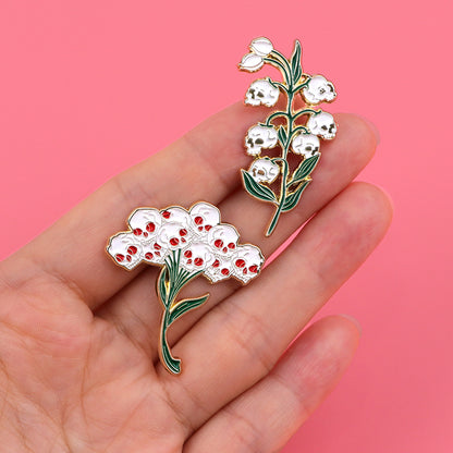 Skull Flower Brooch Pin | Alloy All-Match Badge Accessory