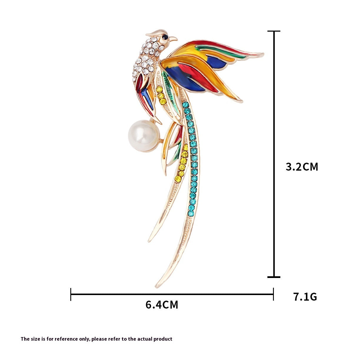 Phoenix Peacock Hummingbird Brooch | Alloy Oil Drip Chinese Style