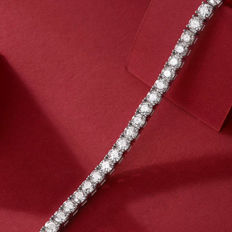 1Unique Luxury Fashion Mosan Diamond S925 Silver Bracelet Prohibit TikTok sales